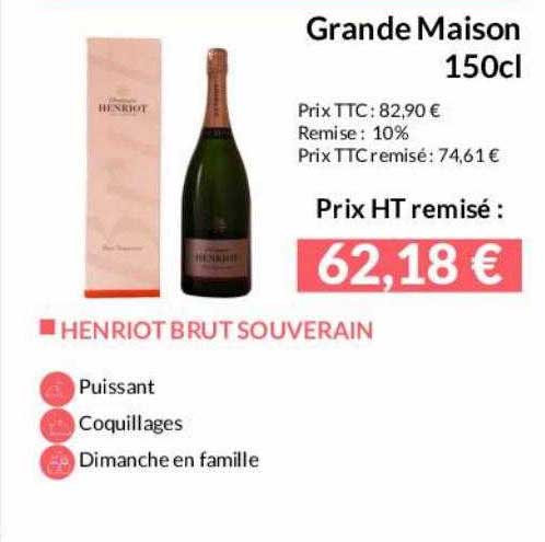 grande maison 150cl - henriot brut sauverain