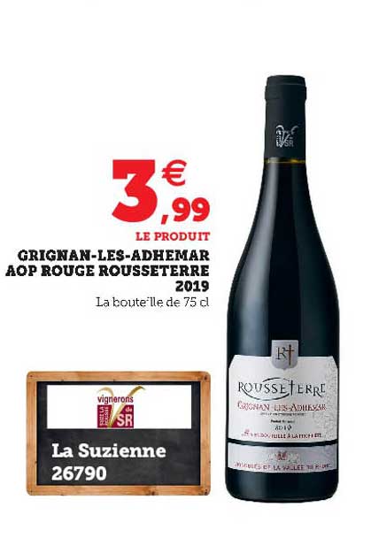 grignan-les-adhemar aop rouge rousseterre 2019