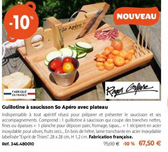 Guillotine à Saucisson So Apéro Avec Plateau