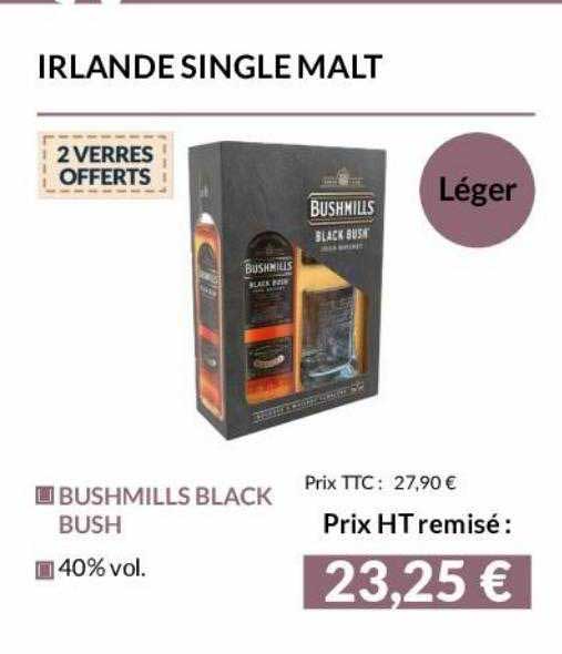 irlande single malt  bushmills black bush