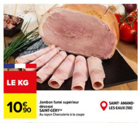jambon fumé supérieur désossé saint-géry
