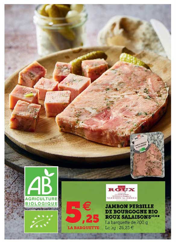 jambon persille de bourgogne bio roux salaisons