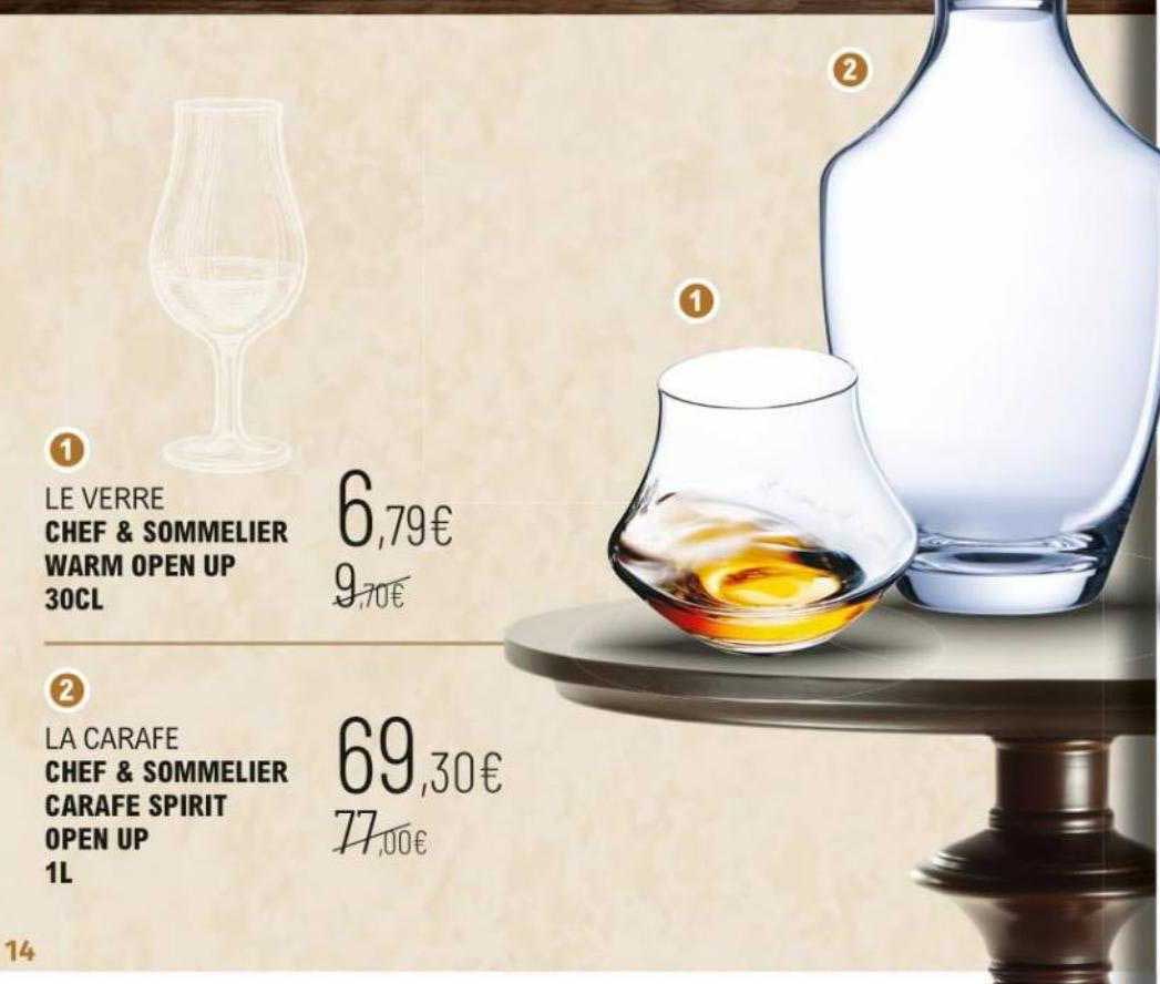 le verre chef & sommelier warm open up 30 cl, la carafe