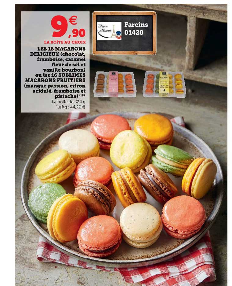 les 16 macarons délicieux