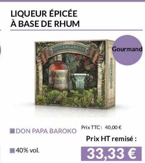 liqueur épicée à base de rhum don papa baroko