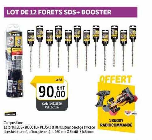 lot de 12 forets sds + booster