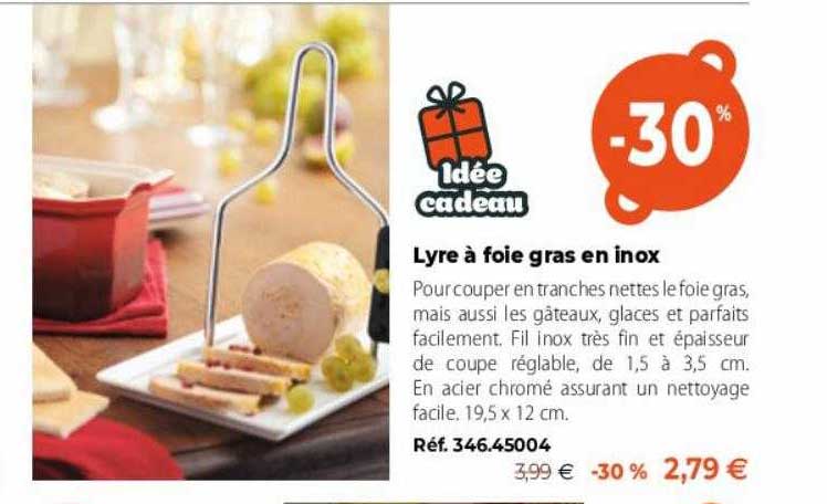 lyre à foie gras en inox