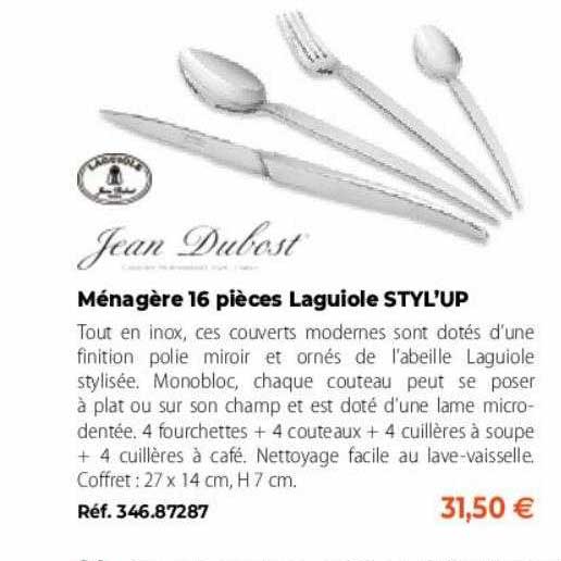 Ménagère 16 Pièces Laguiole Styl'up