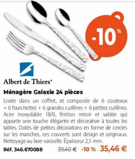 ménagère galaxie 24 pièces