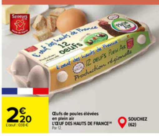 oeufs de poules élevées en plein air l'oeuf des hauts de france