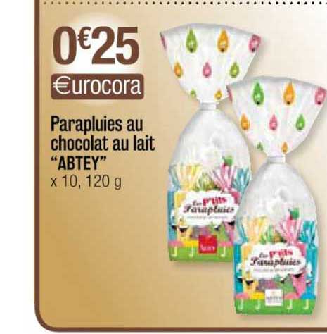 parapluies au chocolat au lait "abtey"