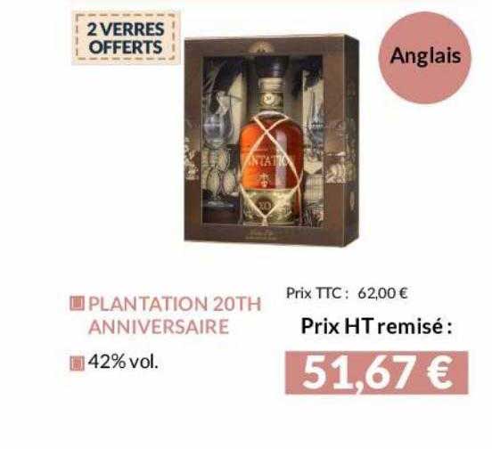 plantation 20th anniversaire