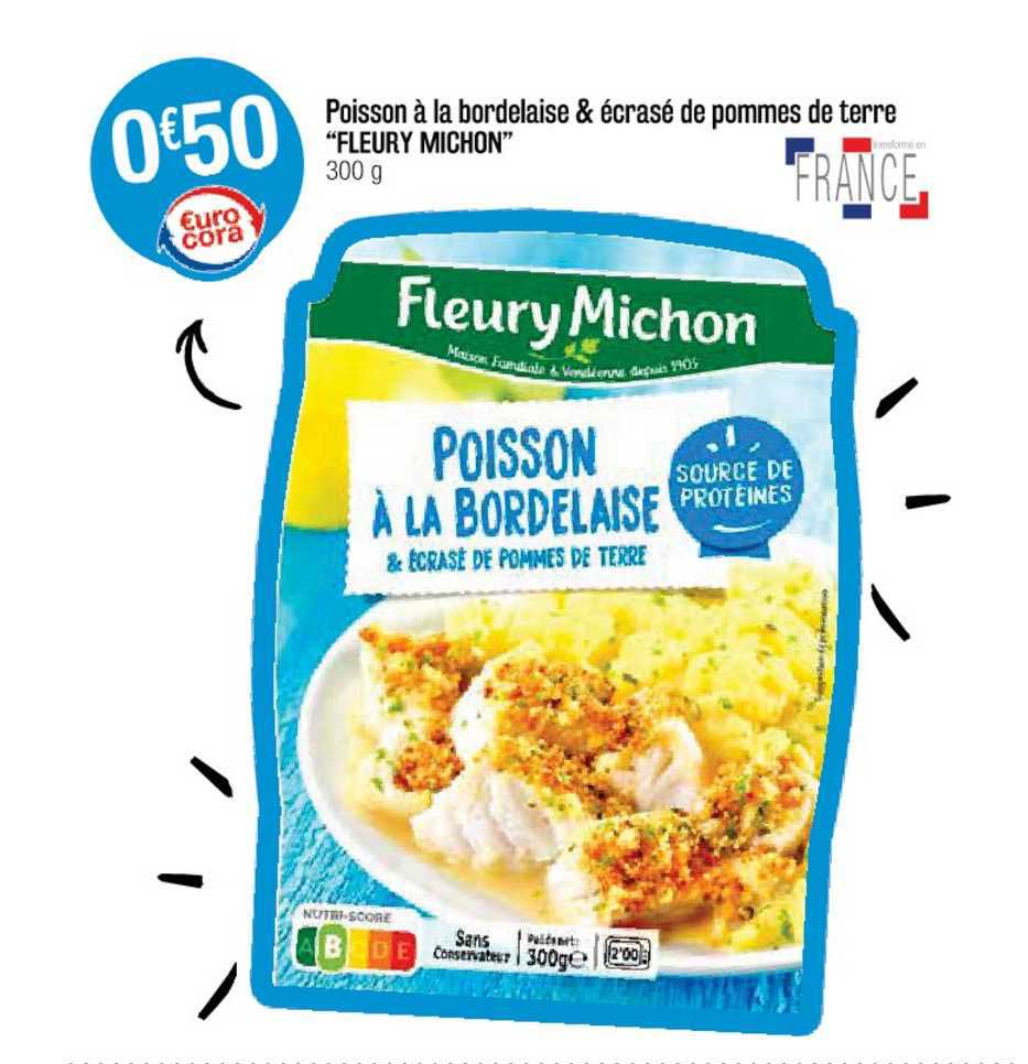poisson à la bordelaise & écrasé de pommes de terre "fleury michon"