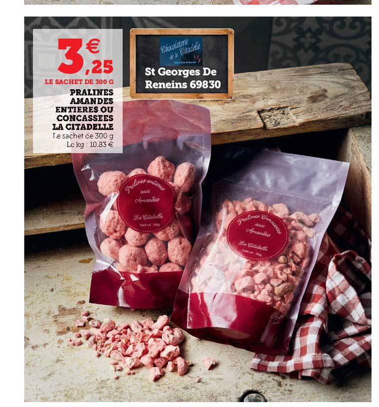 pralinés amandes entières ou concassées la citadelle