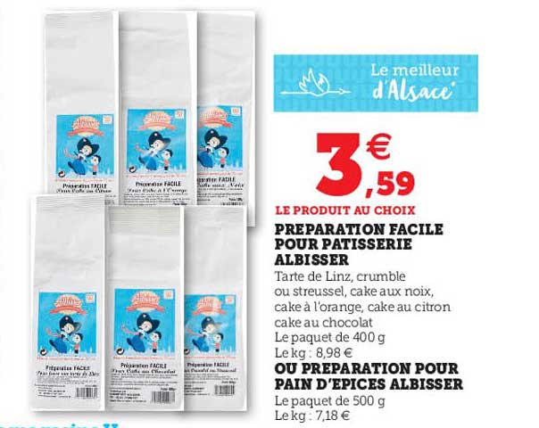 Préparation Facile Pour Pâtisserie Ou Préparation Pour Pain D'épices Albisser