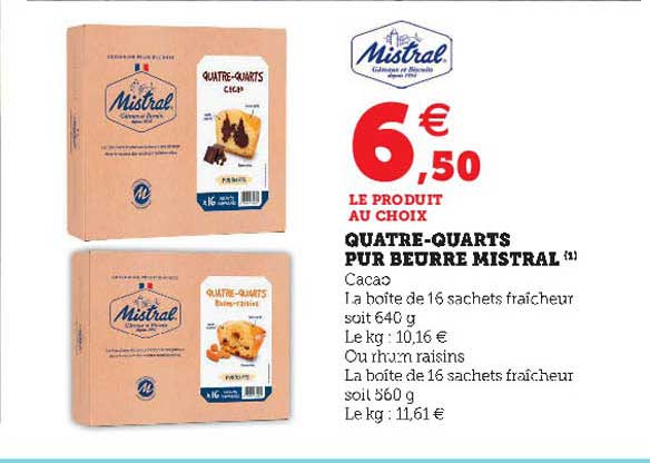 quatre-quarts pur beurre mistral