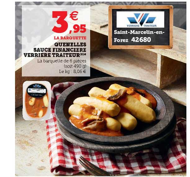 quenelles sauce financière verrière traiteur