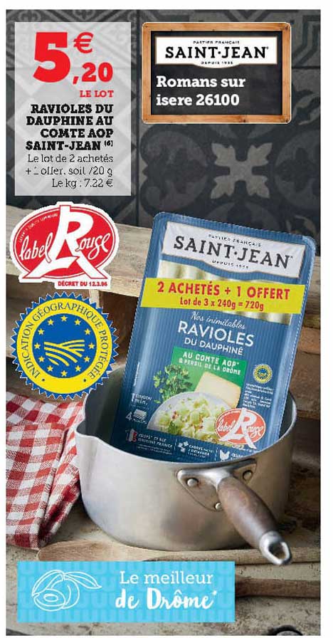 ravioles du dauphine au comte aop saint-jean