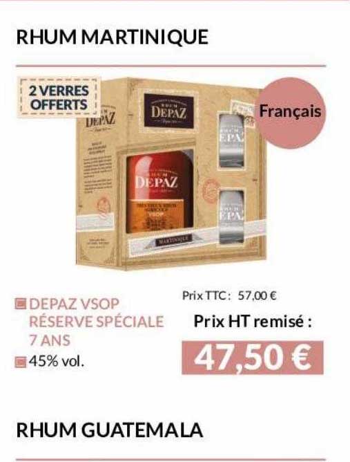 rhum martinique depaz vsop réserve spéciale 7 ans