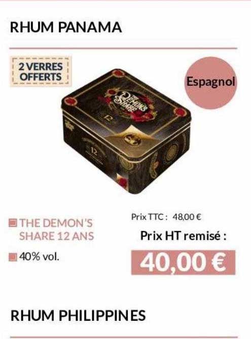rhum panama the demon's share 12 ans