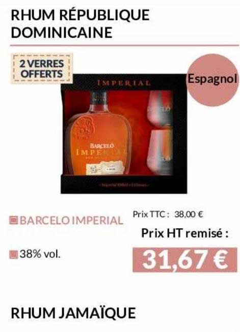 rhum république dominicaine barcelo imperial