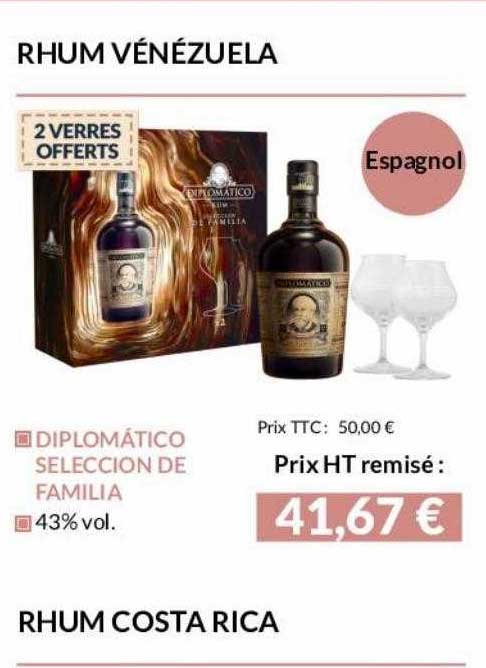 rhum vénézuela diplomático seleccion de familia
