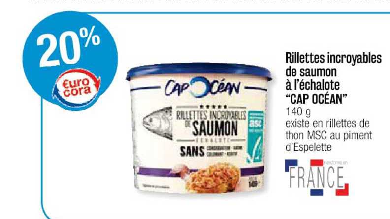 rillettes incroyable de samon à l'échalote "cap océan"