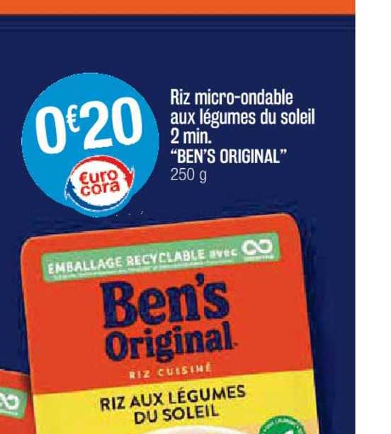 riz micro-ondable aux légumes du soleil 2 min. "ben's original"