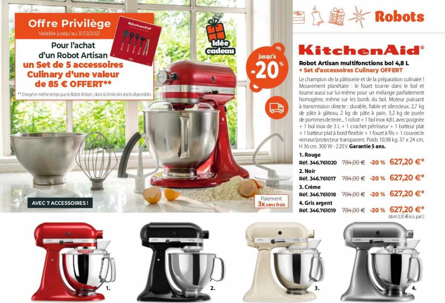 robot artisan multifonctions bol 4,8 l kitchenAid