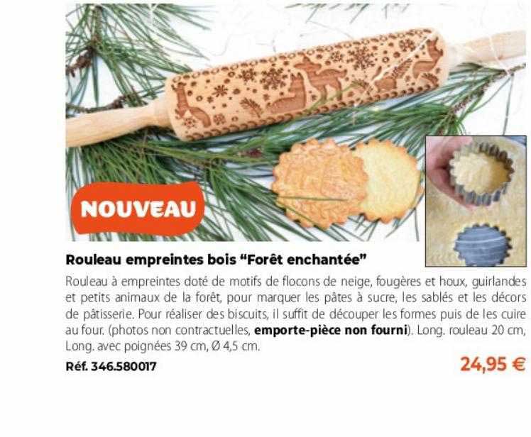 rouleau empreintes bois "forêt enchantée"