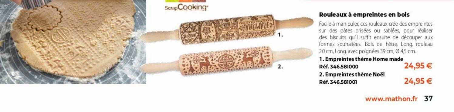 rouleaux à empreintes en bois