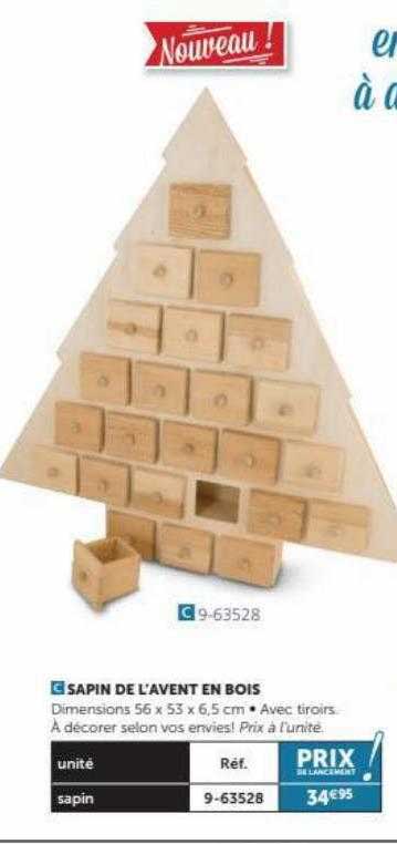 sapin de l'avent en bois