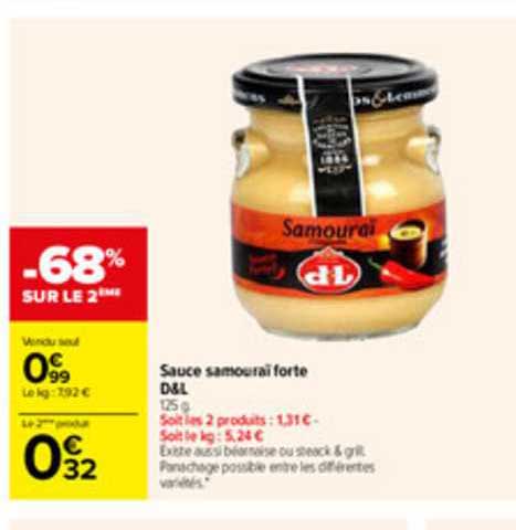 sauce samouraï forte d&l