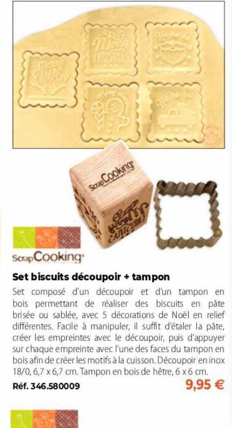 set biscuits découpoir + tampon