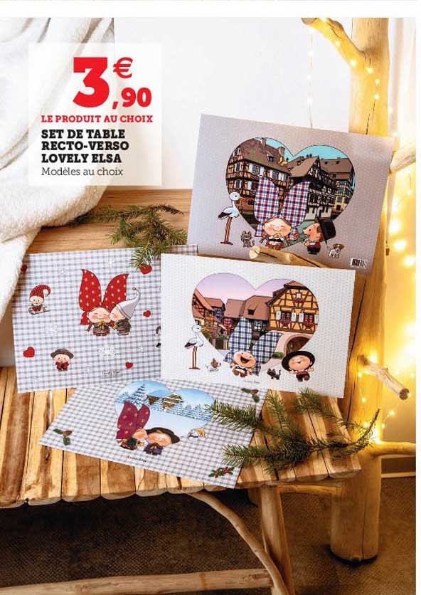 set de table recto-verso lovely elsa