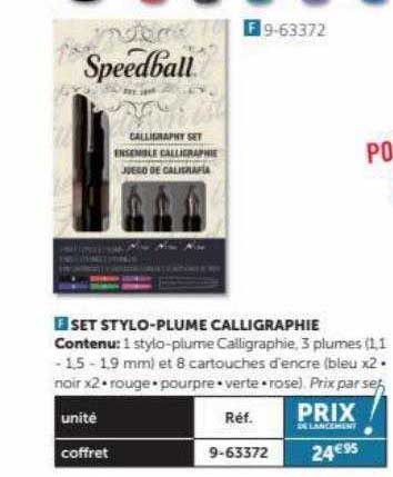 set stylo-plume calligraphie