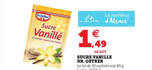 sucre vanillé dr. oetker