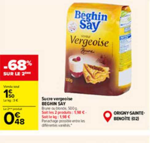 Sucre Vergeoise Beghin Say