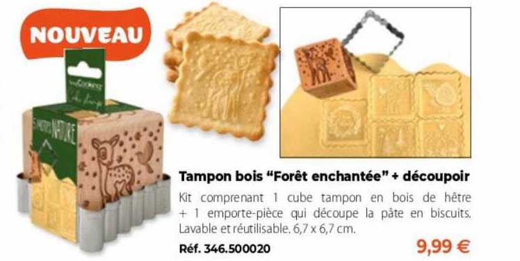 tampon bois "forêt enchantée" + découpoir