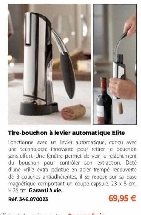 tire-bouchon à levier automatique elite