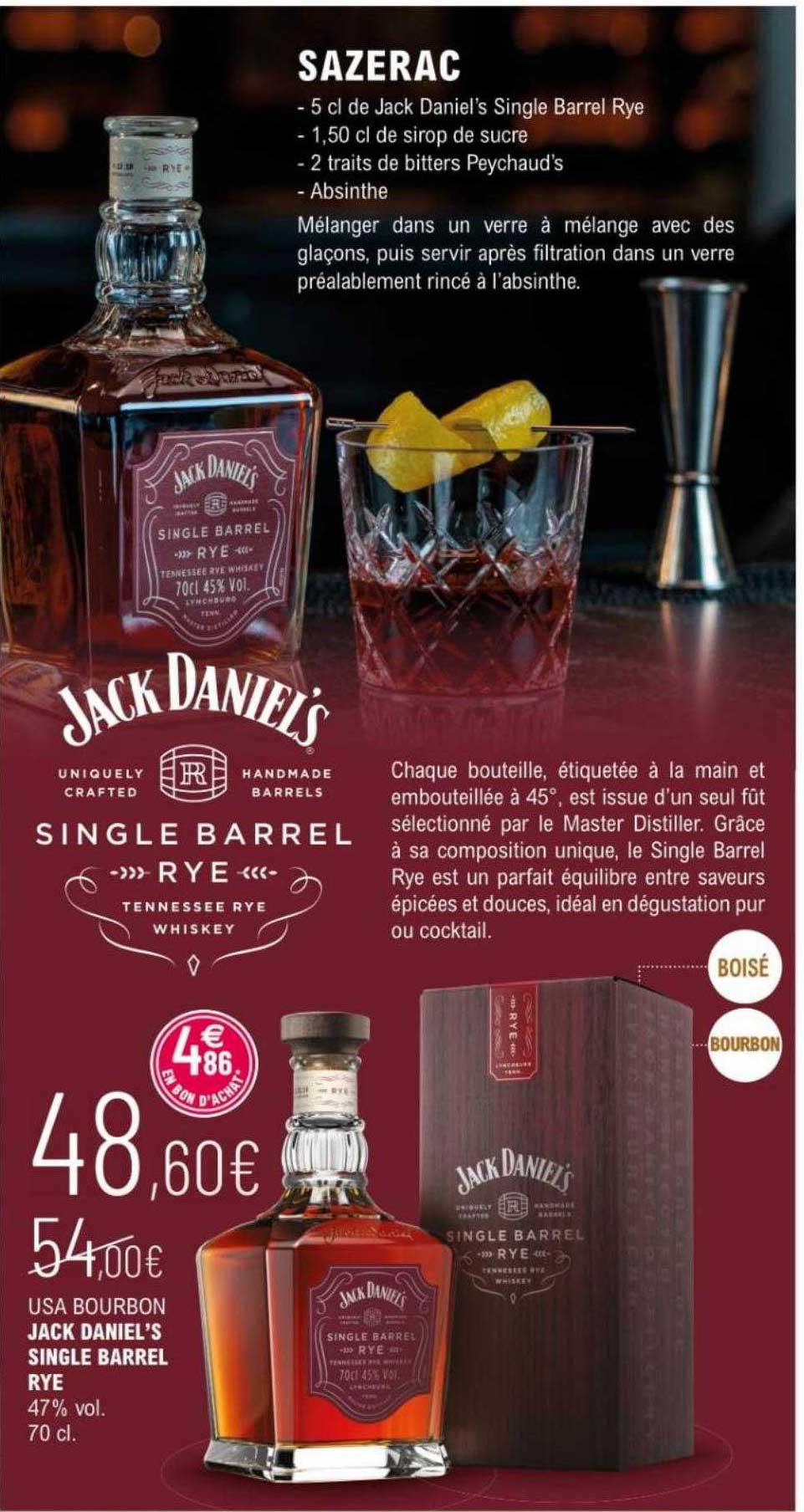 usa bourbon jack daniel's single barrel rye