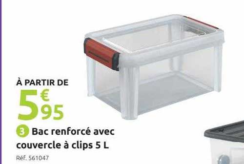 Bac Renforcé Avec Couvercle à Clips 5l