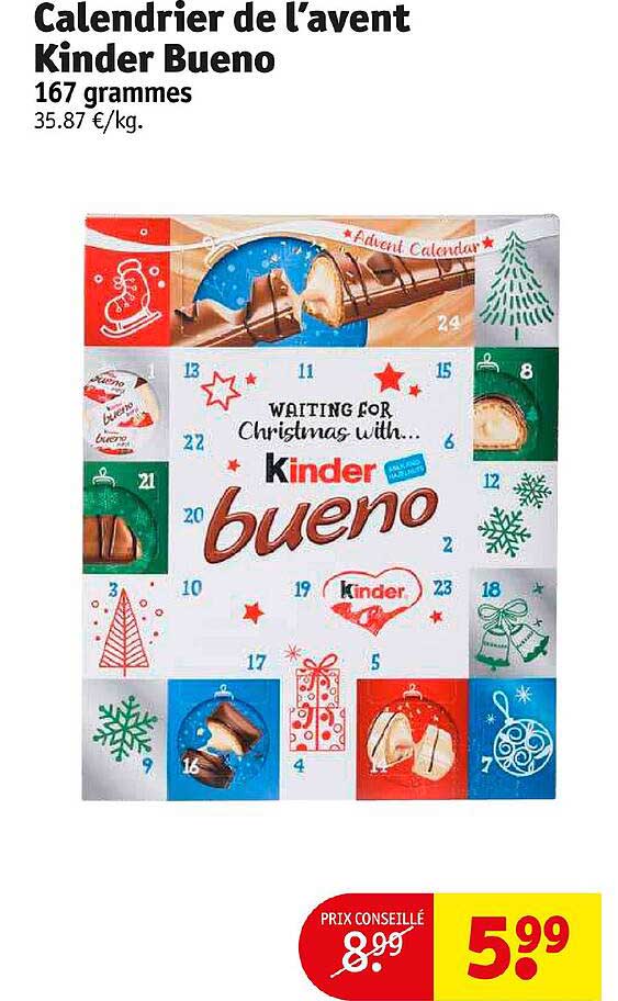 Calendrier De L'avent Kinder Bueno