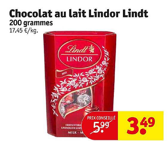 Chocolat Au Lait Lindor Lindt