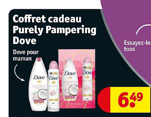 coffret cadeau purely pampering dove