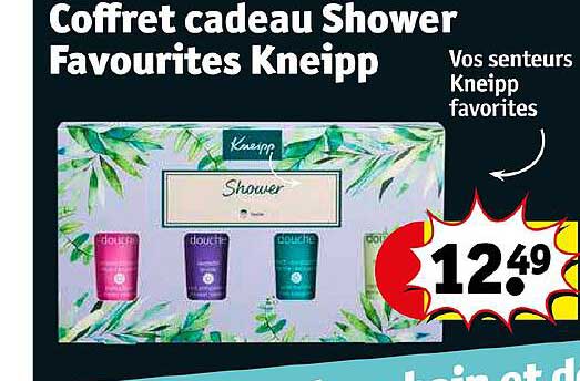 coffret cadeau shower favourites kneipp