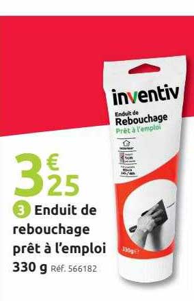 enduit de rebouchage prêt à l'emploi 330 g inventiv
