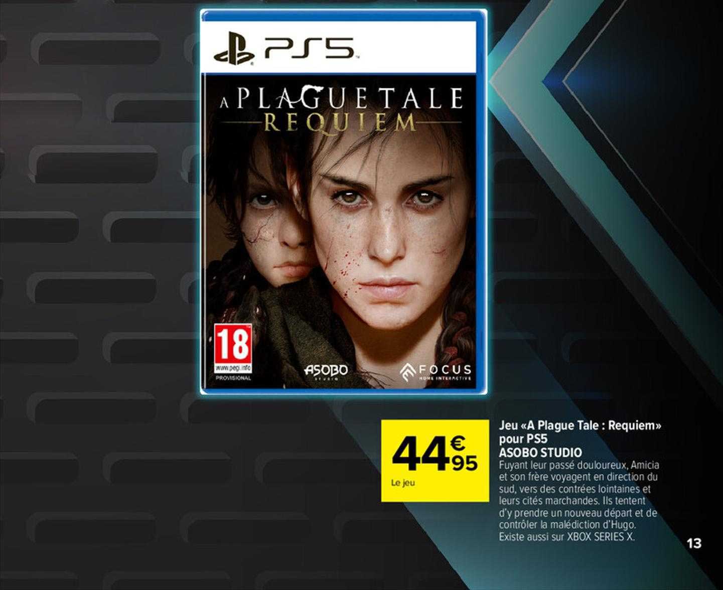 jeu «à plague tale : requiem» pour ps5 asobo studio