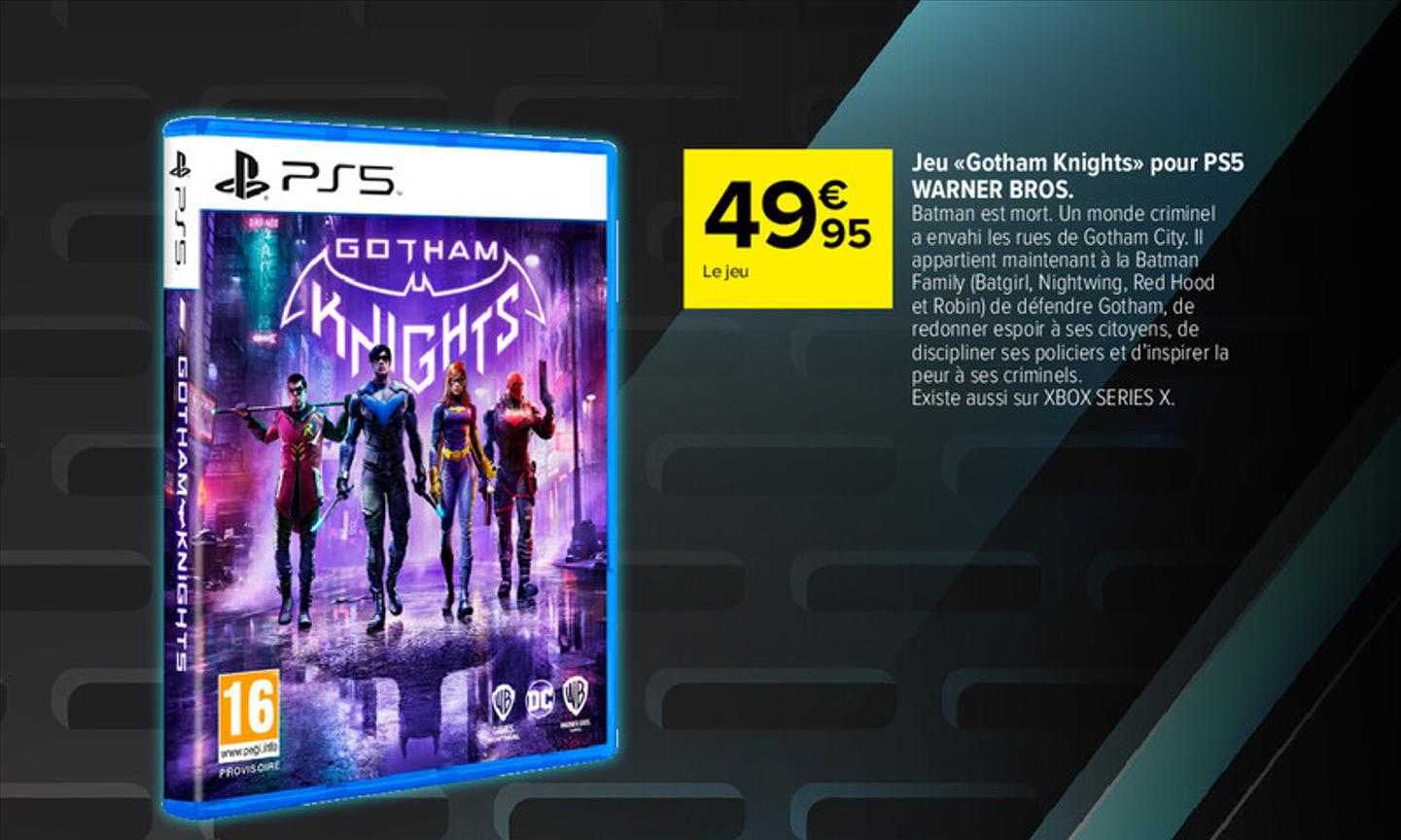 jeu «gotham knights» pour ps5 warner bros