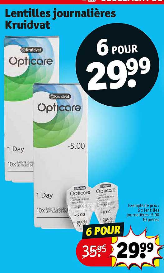 lentilles journalières kruidvat